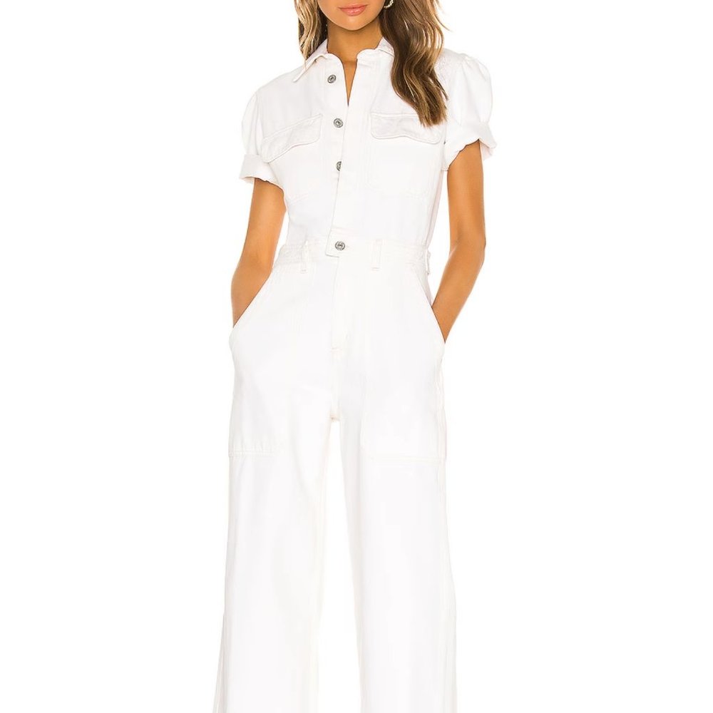 Citizens of Humanity Miki White Denim Jumpsuit